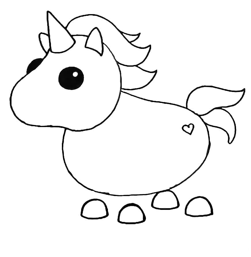 L'Unicorno in Adottami ha un corno in testa di Roblox
