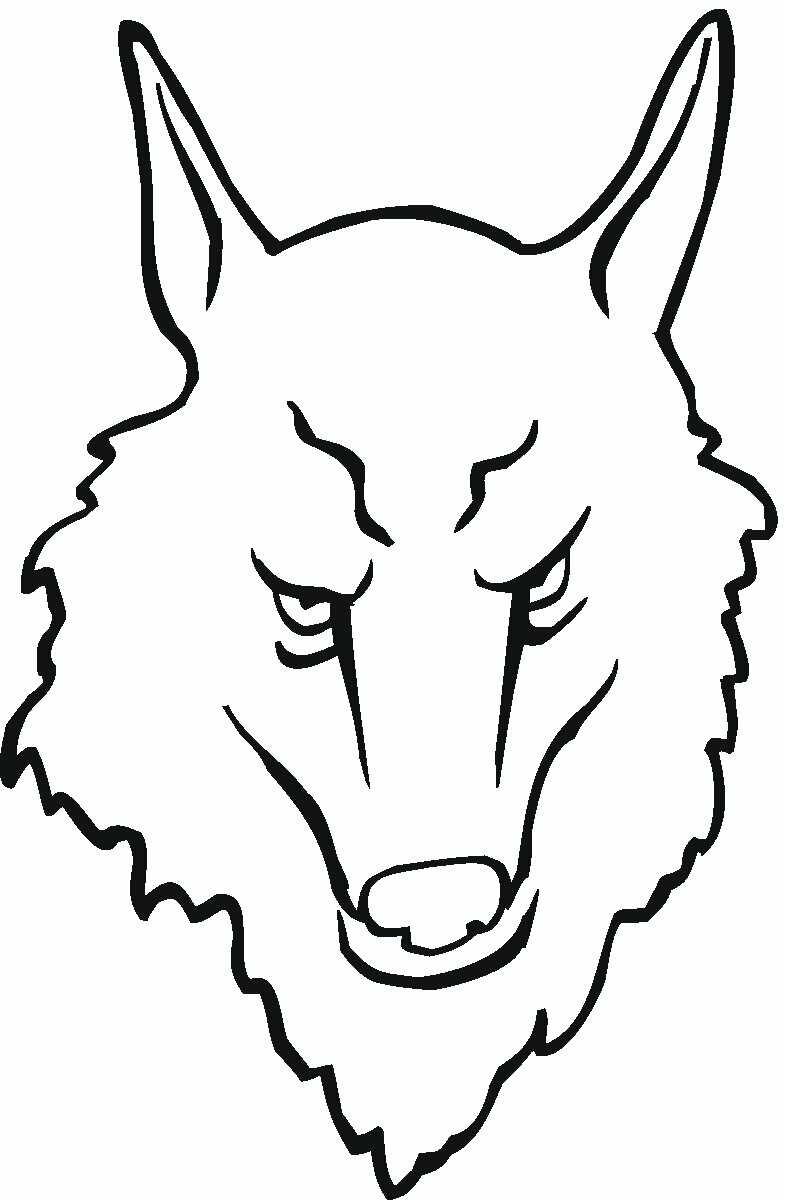 Dangerous Symbol Wolf Head Coloring Pages