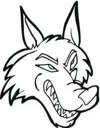 Wolf has malignant eyes Coloring Pages