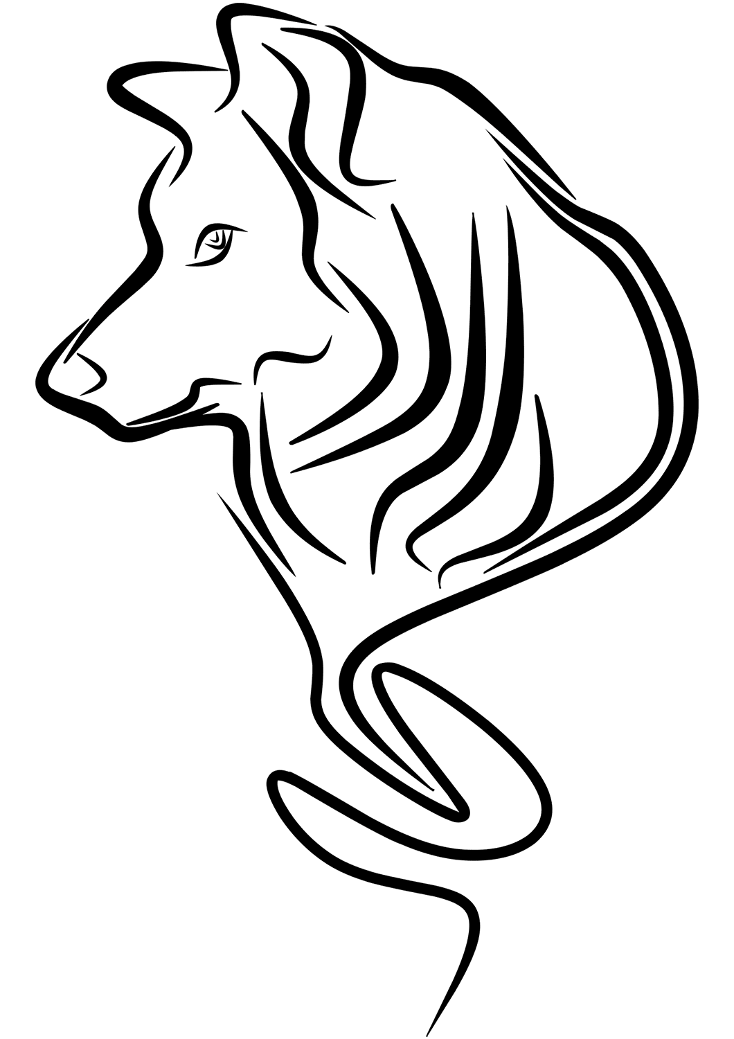Desenho de tatuagem de lobo para homens de Wolf