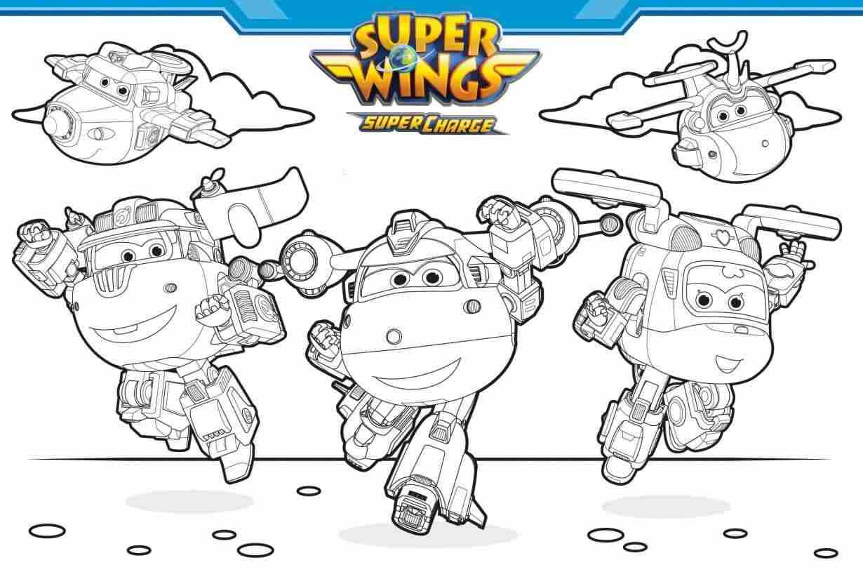 Jett Joins In Super Wings Mission Team Coloring Pages Cartoons