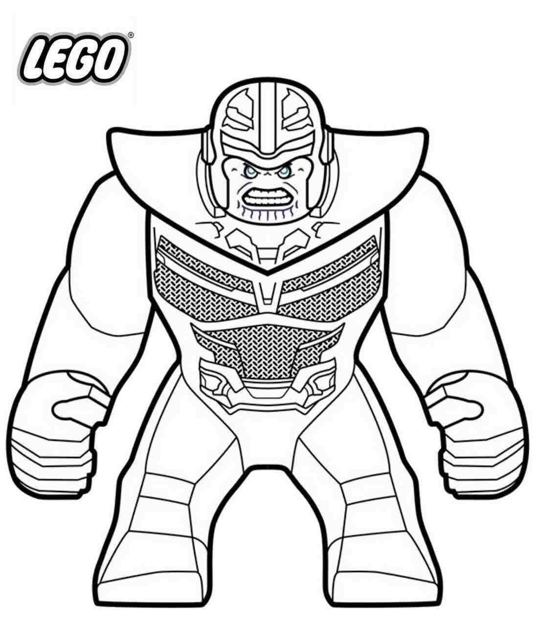 Раскраска Танос из Финала Мстителей в версии Лего