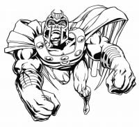 Avengers Infinity War Thanos wears armor with cloak flying fast Coloring Pages
