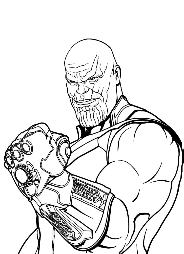 El pícaro de Thanos al poseer el Guantelete del Infinito de Vengadores