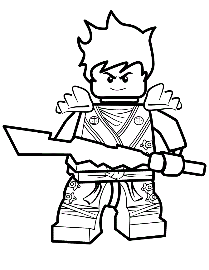 Ninjago Cole Kx With Elemental Blade Coloring Page Ninjago Coloring ...