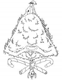 Snowy Mount Crumpit where Grinch resides Coloring Pages