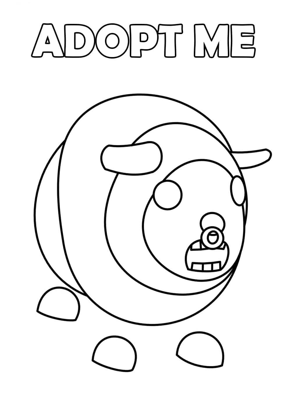 The Zombie Buffalo In Adopt Me Looks Like A Buffalo With A Ring On Its Nose Coloring Pages