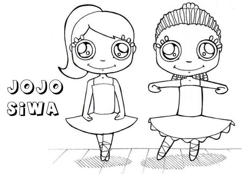 Cartoon Jojo Siwa tanzt mit ihren Freunden Kyle von Jojo Siwa