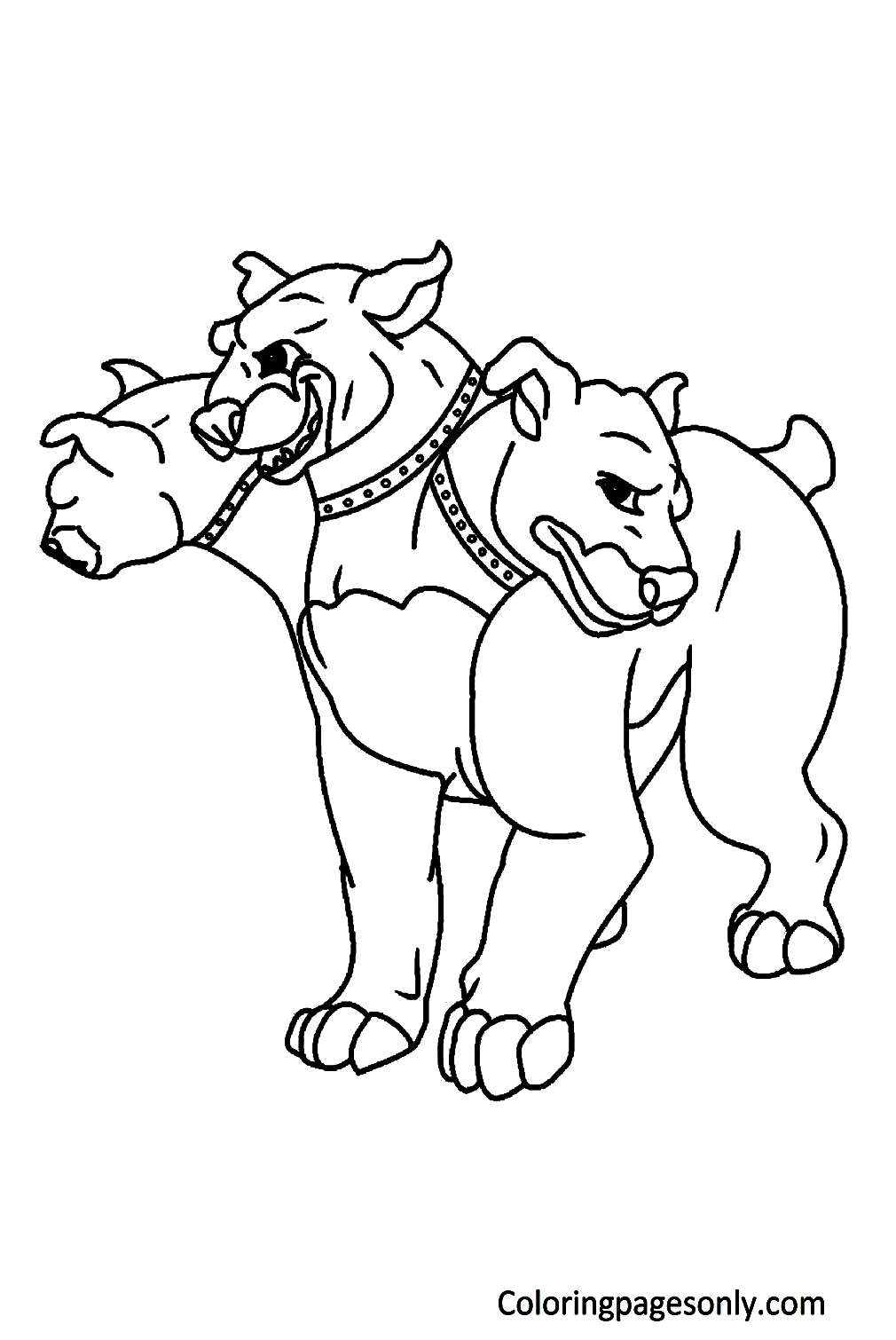 Three Headed Dog from Harry Potter Coloring Pages