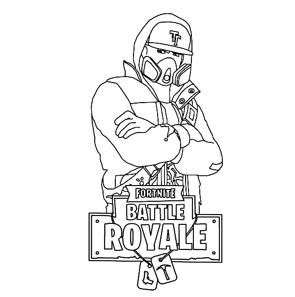 Abstrakt is the male counterpart of the Teknique skin from Fortnite Battle Royale Coloring Page