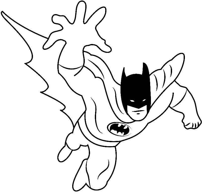 Incredibile pagina da colorare di Batman Peel