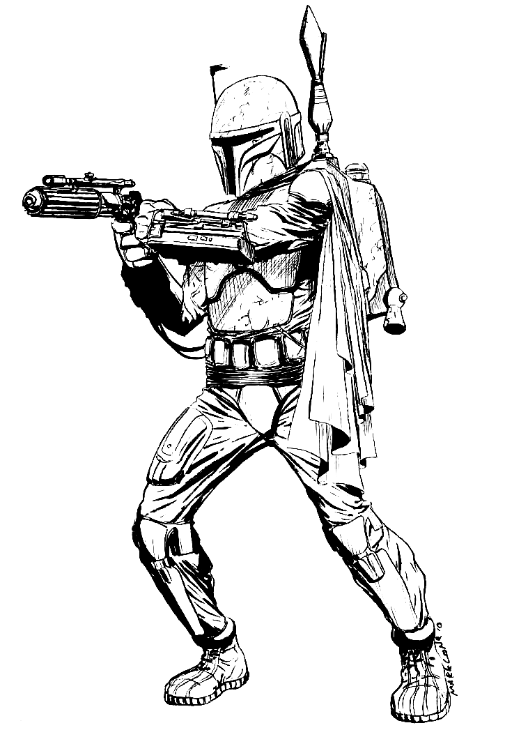 Dibujos Para Colorear Star Wars Boba Fett