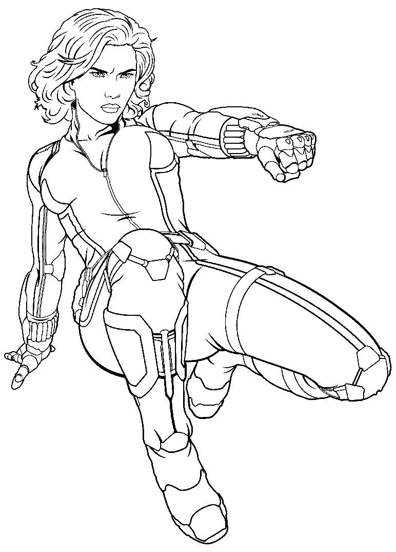Avengers Black Widow 1 Coloring Page