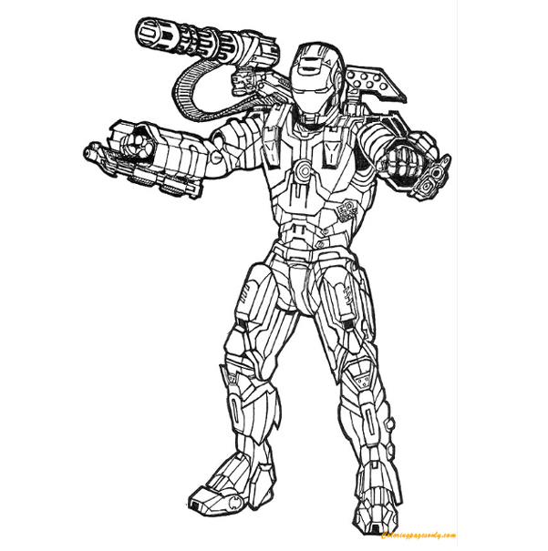 Avengers War Machine Coloring Pages