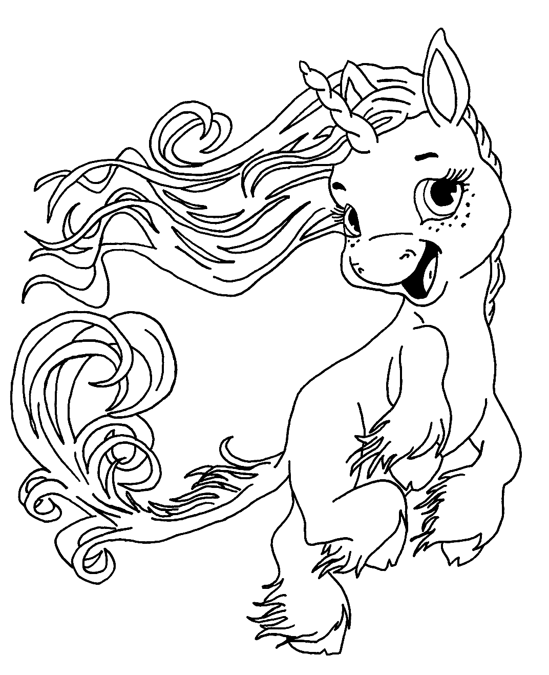 Baby Unicorn- Image 2 Coloring Page
