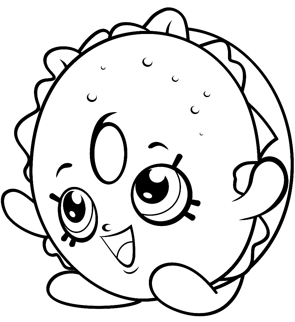 Bagel Billy Shopkin 第四季 Coloring Page