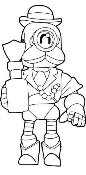 Barley Holds A Cup Of Herbal Tonic From Brawl Stars Coloring Pages