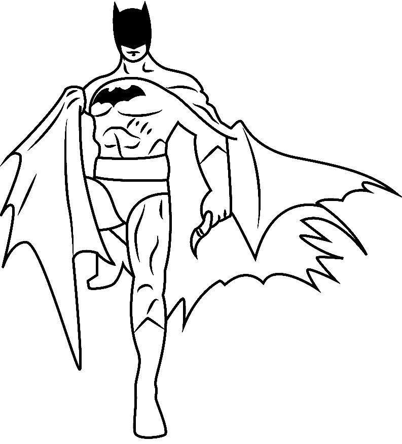 Desenho para colorir do Batman Go Go Go
