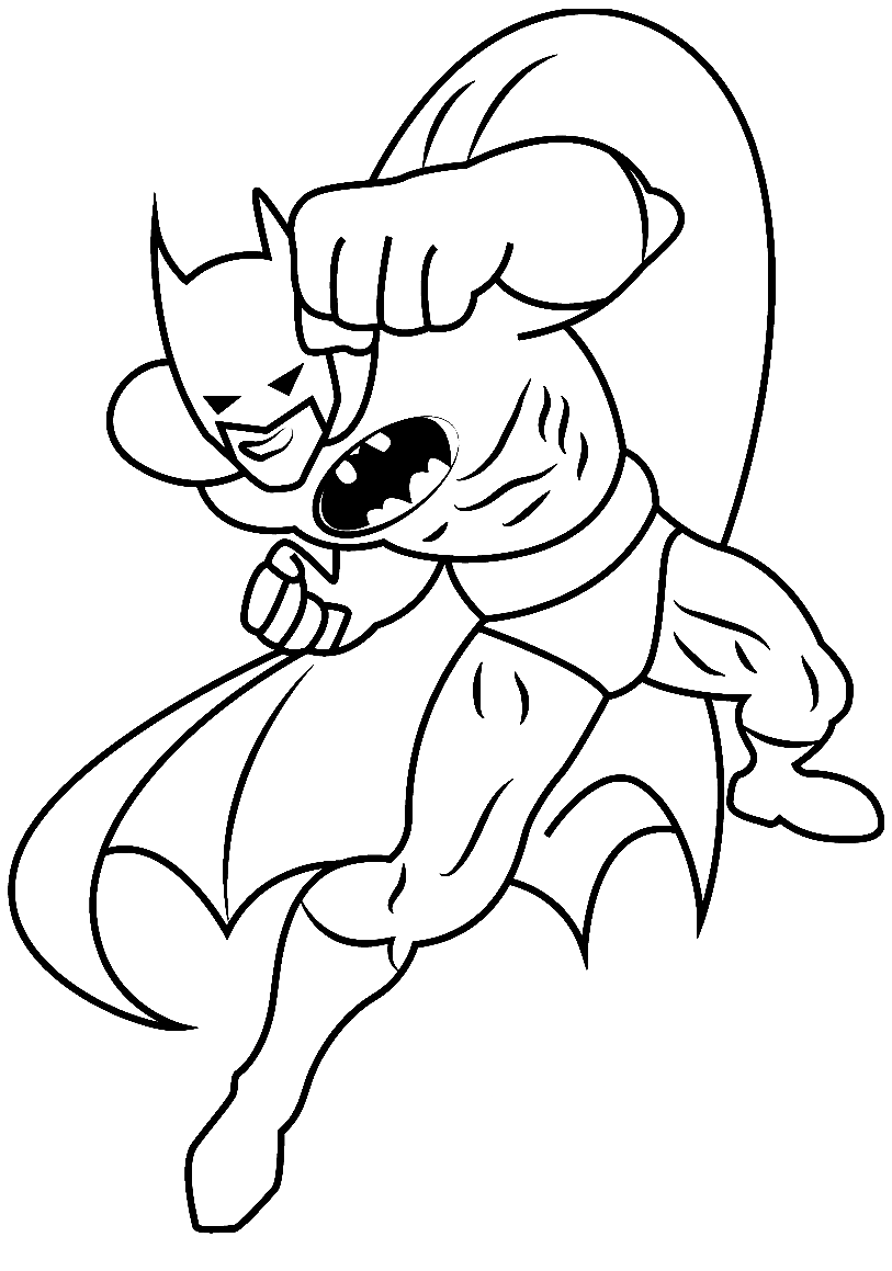 Desenho de Ben Affleck como Batman para colorir
