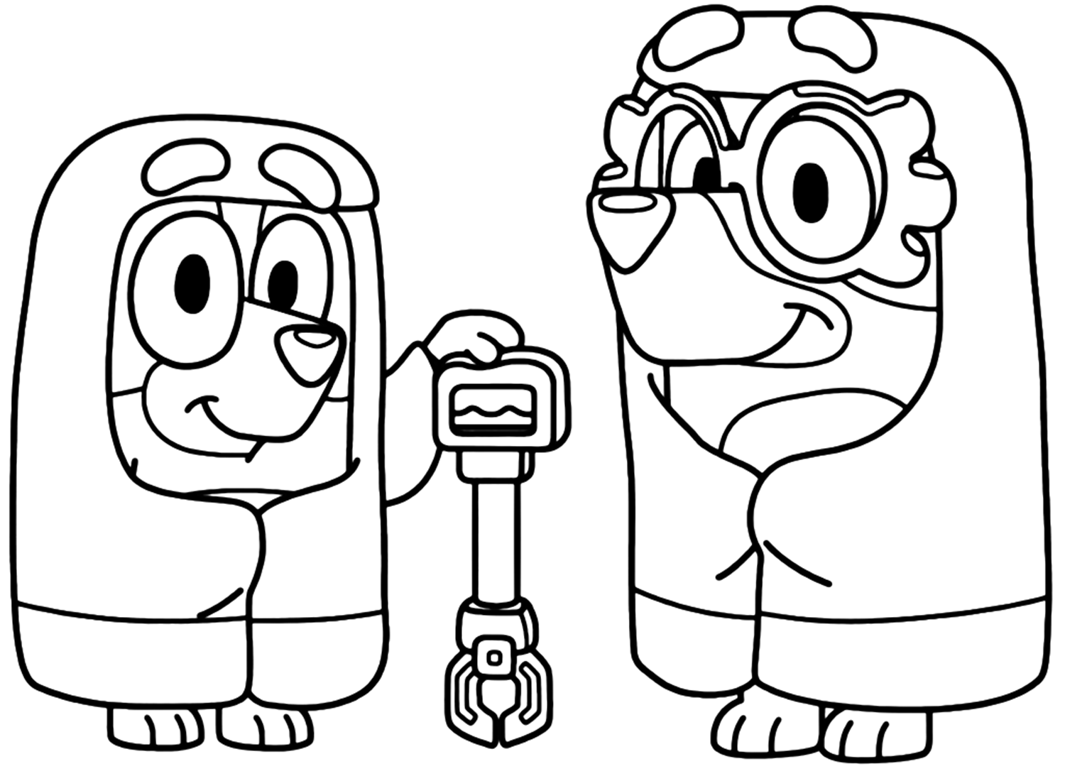 Bluey And Grandma Coloring Page