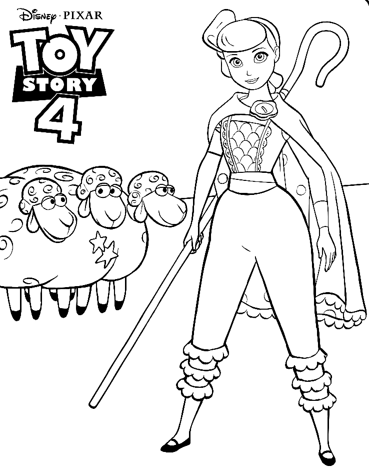Bo Peep Coloring Pages