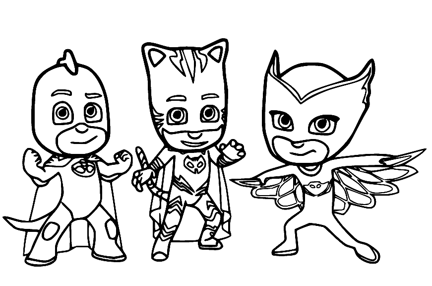 Catboy, Gecko en Owlette van PJ Masks van PJ masks