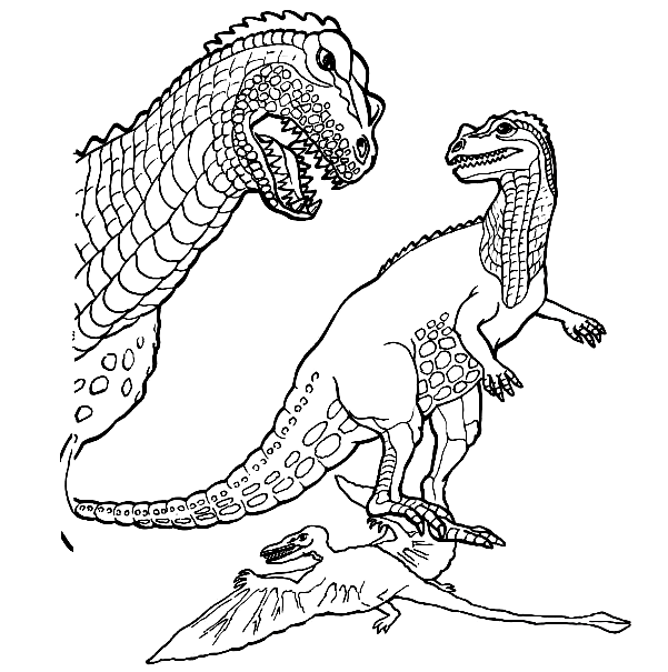 Ceratosaurus And Pteranodon Coloring Pages