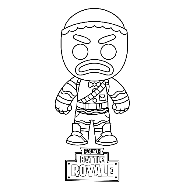 Chibi Merry Marauder wears Gingerbread set Coloring Pages