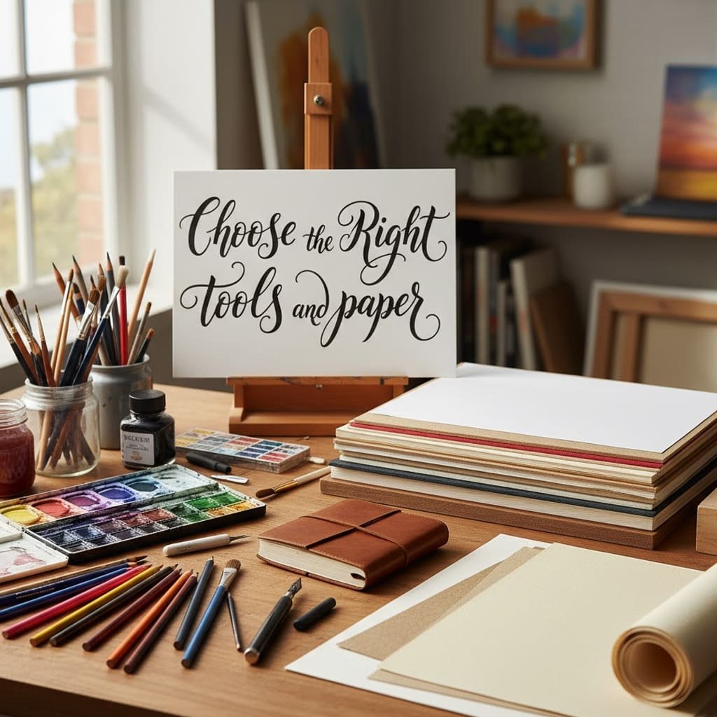 Watercolor Supplies Setup Choosing Tools Paper