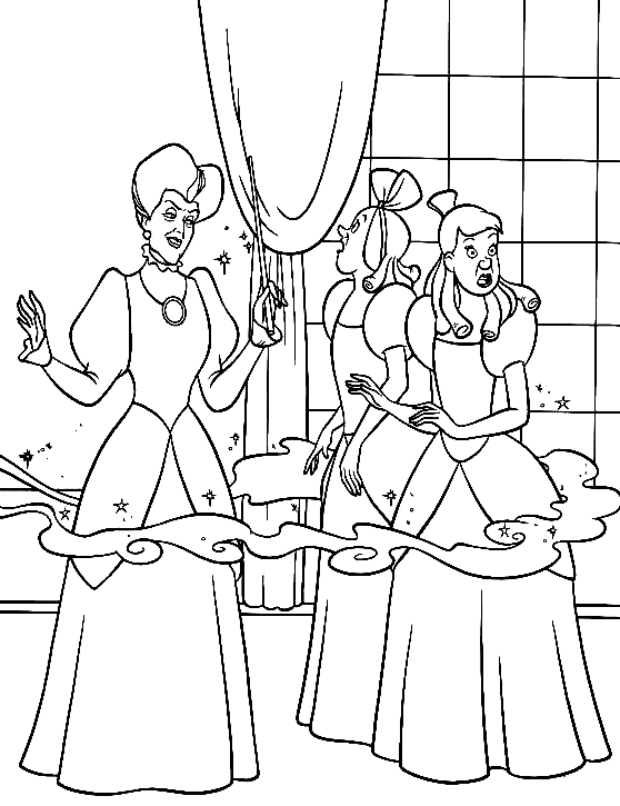 Cinderella's Stepmother Changes Her House From Cinderella Coloring Pages