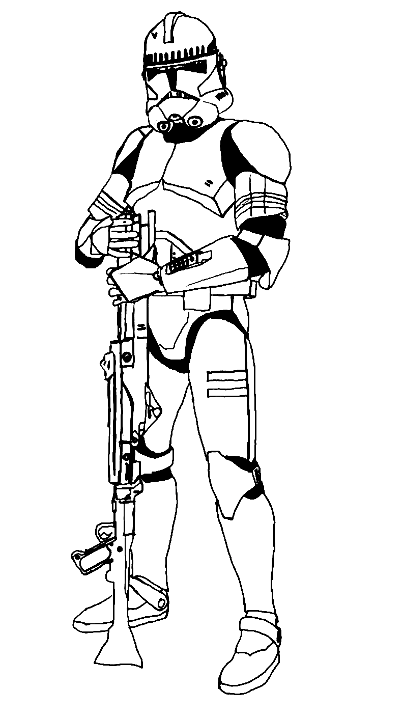 Clon-trooper Página Para Colorear