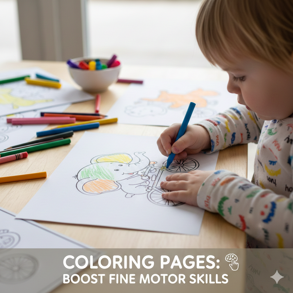 Coloring Pages Help Children Build Strong Fine Motor Skills