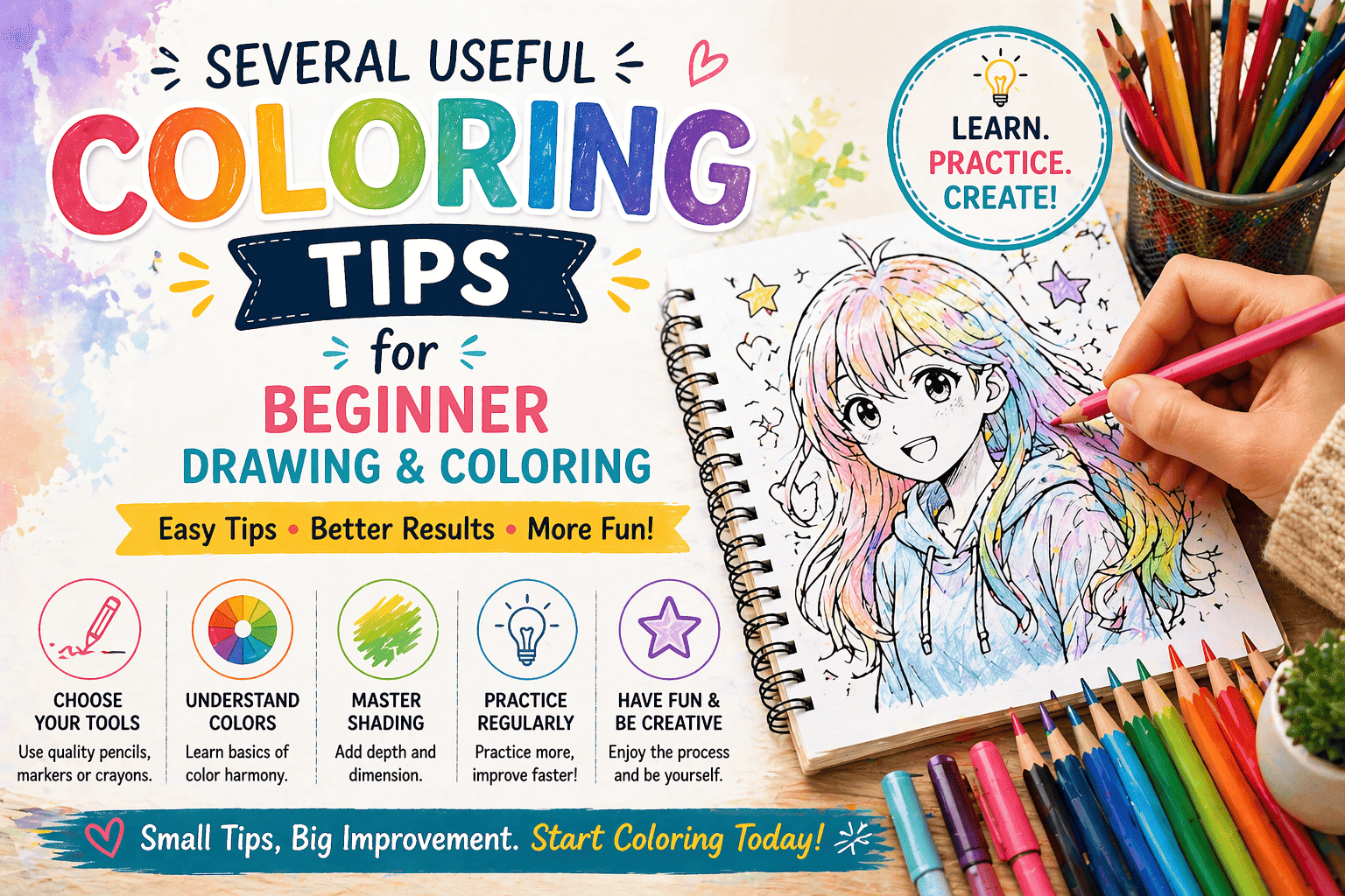 Coloring Tips for Beginners: Tools, Techniques, and Common Mistakes to Avoid