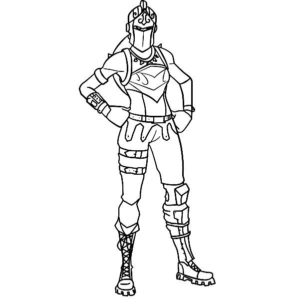 Confident Red King from Fortnite Coloring Pages