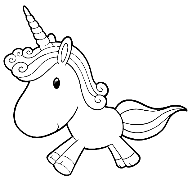 Lindo Unicornio-Imagen 3 Página Para Colorear