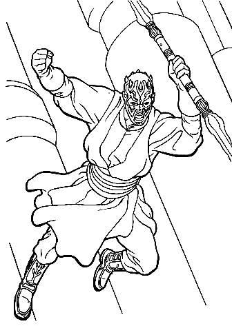 Darth Maul From The Clone Wars Coloring Pages