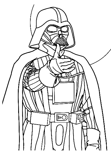 Desenho de Darth Vader de Star Wars para colorir