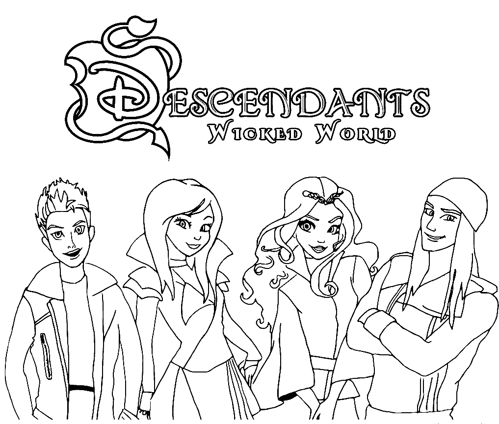 Descendants Wicked World Coloring Pages