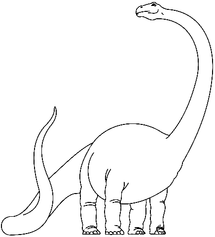 Diplodocus Diplodocid Sauropodo Dinosaurio Para Colorear