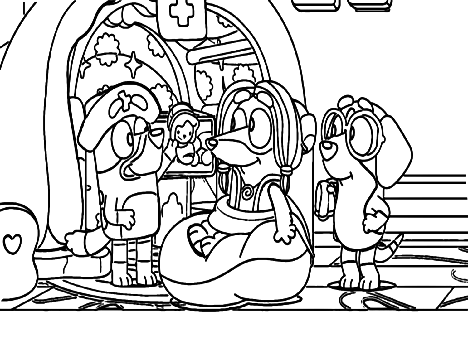 Doctor Bluey Coloring Pages