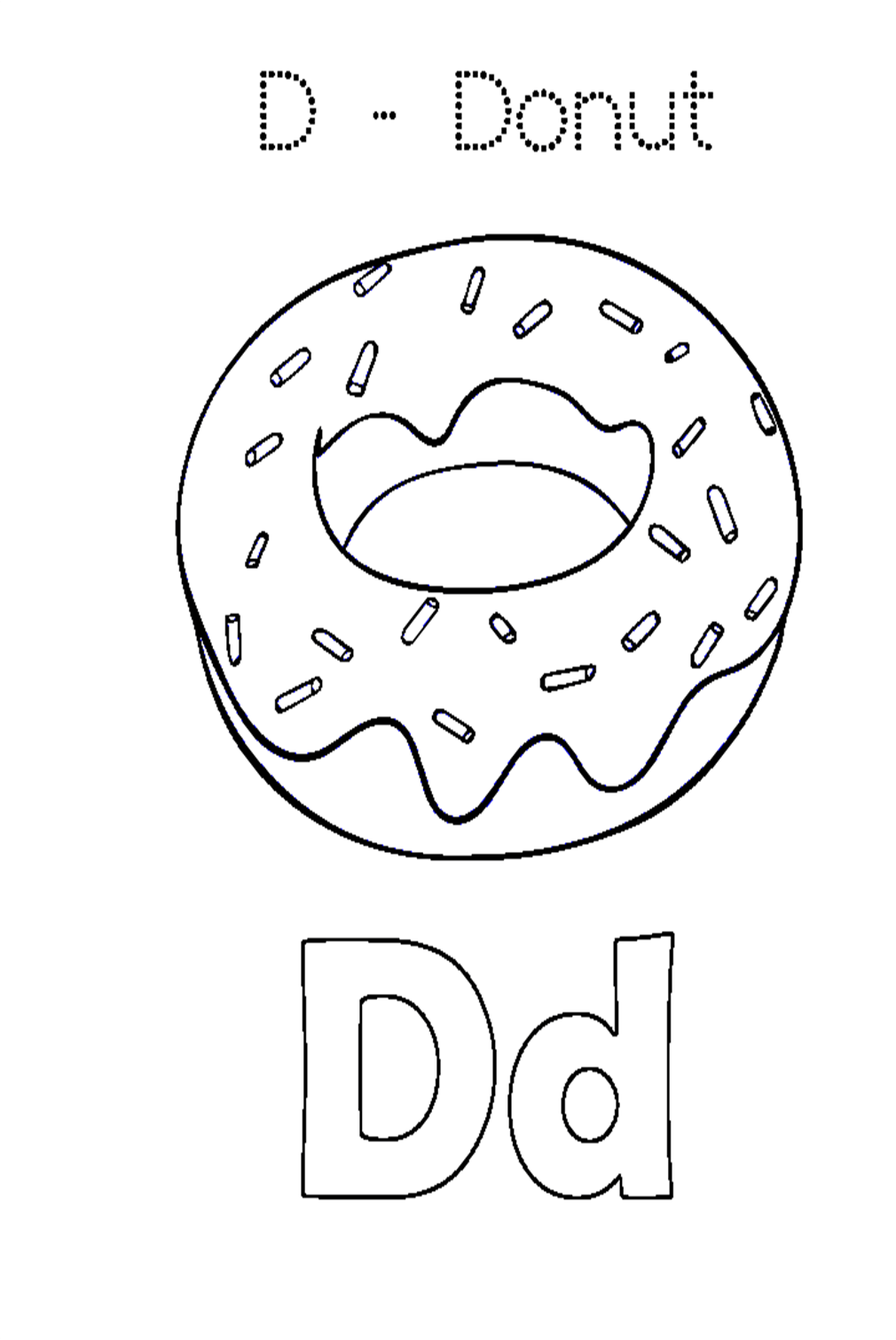 Donut para colorear de Donut