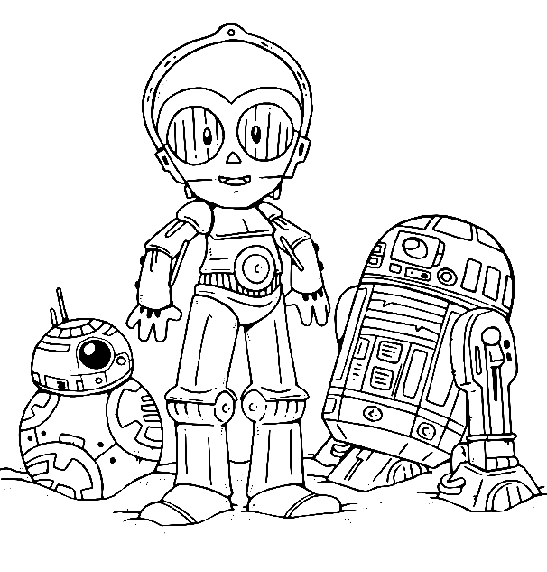 Droids From Star Wars Coloring Page Free Printable Coloring Pages 