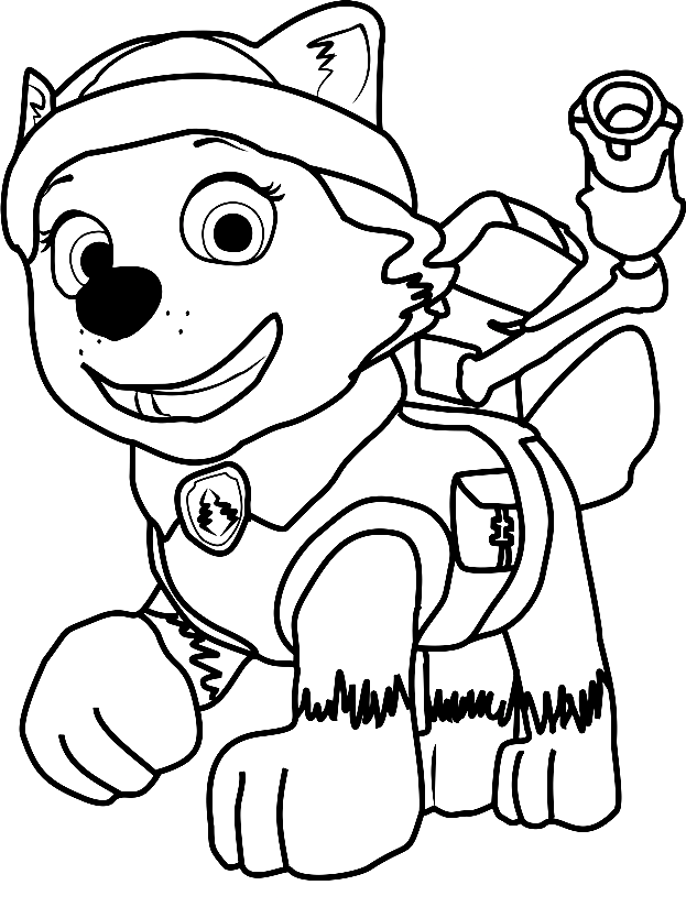 Everest From Paw Patrol Coloring Page