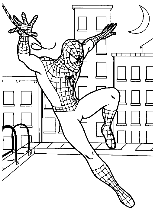 Fancy Spiderman Coloring Page