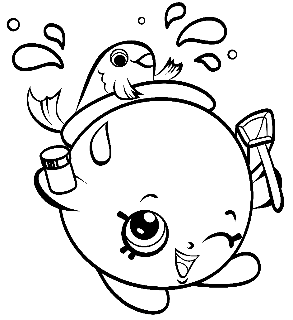 FishBowl Petkins Shopkins Coloring Pages