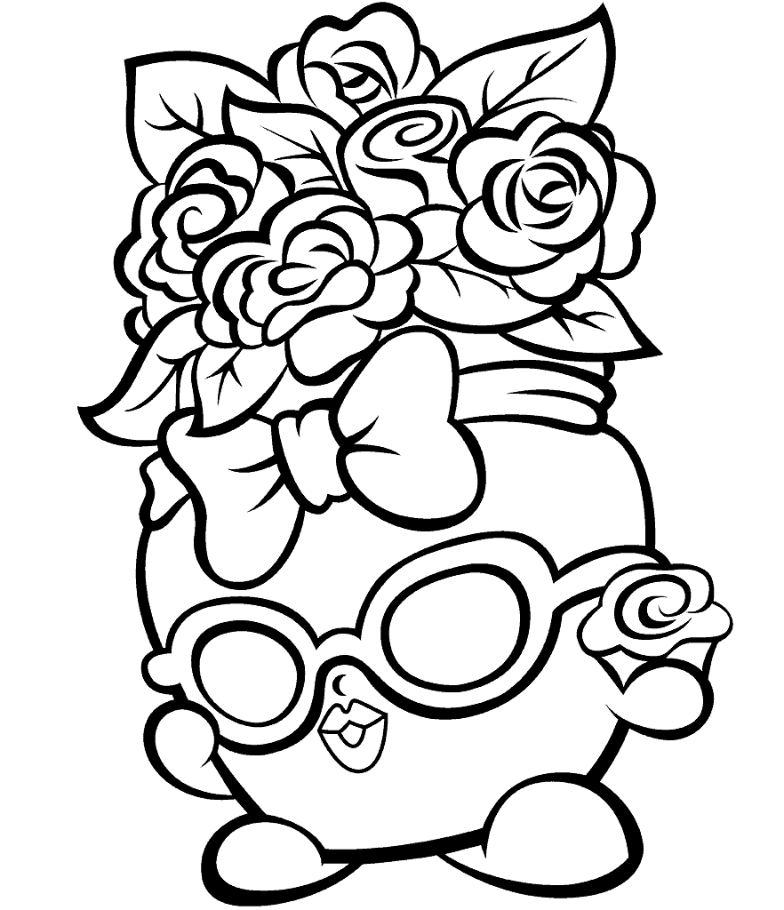 Flowers Bag Coloring Page