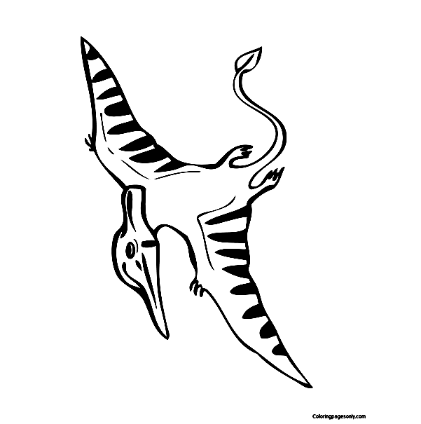 Flying Pteranodon Coloring Pages