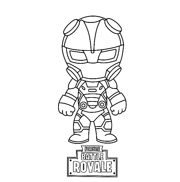 Fortnite Chibi Carbide Coloring Pages