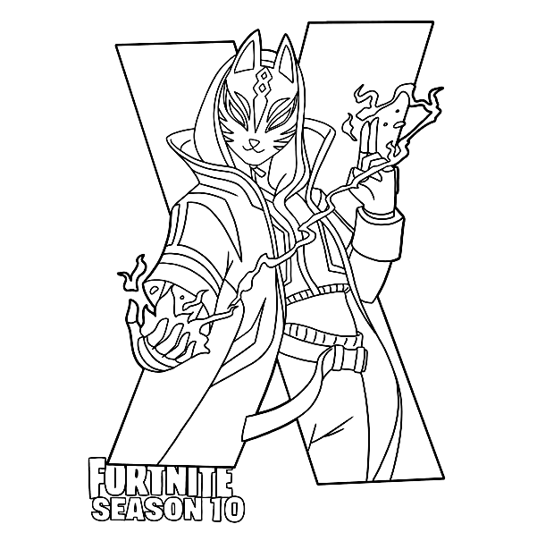 Fortnite Drift in Season 10 Coloring Page