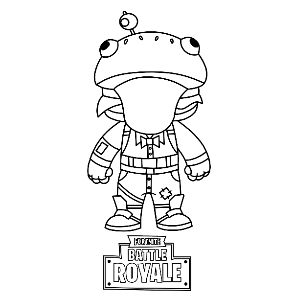 Funny Chibi Beef Boss from Fortnite Coloring Page